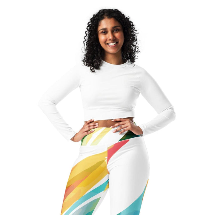 Womens Flare Leggings - Strength and Courage Design - Womens/Leggings/Flare