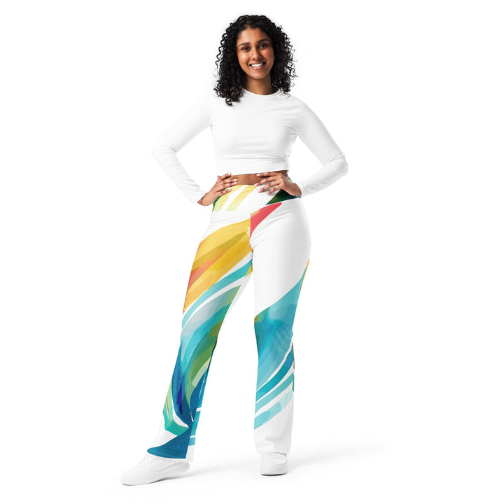 Womens Flare Leggings - Strength and Courage Design - Womens/Leggings/Flare