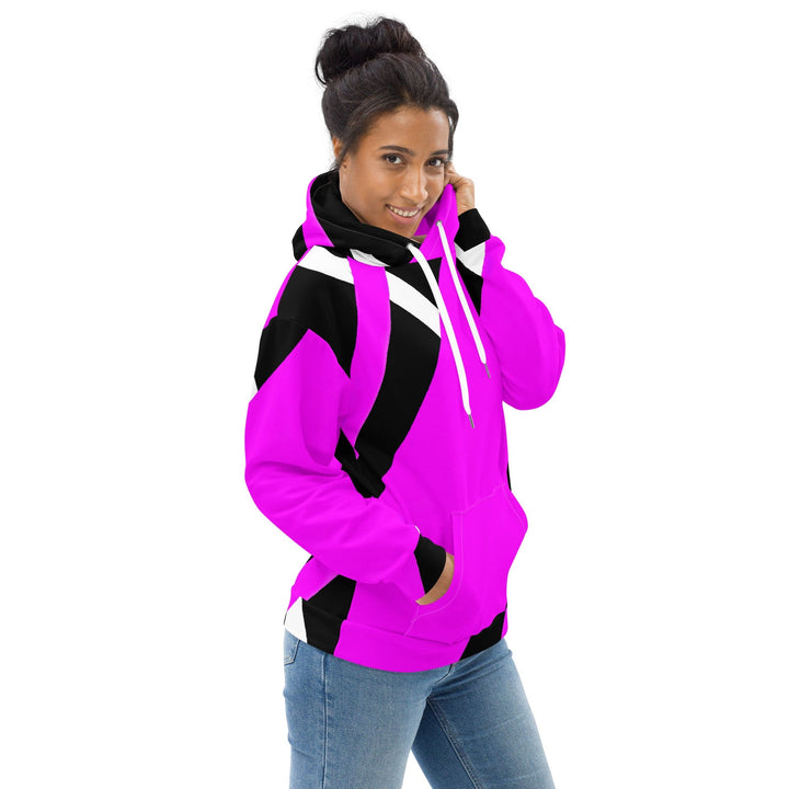 Womens Graphic Hoodie Black And Pink Pattern
