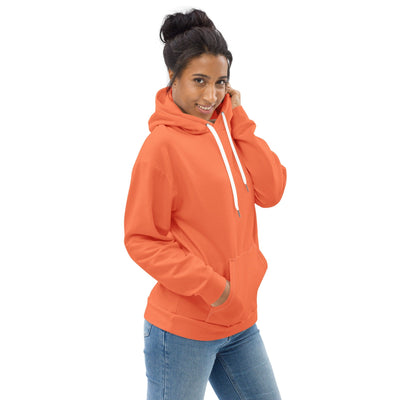 Womens Graphic Hoodie Coral Orange Red