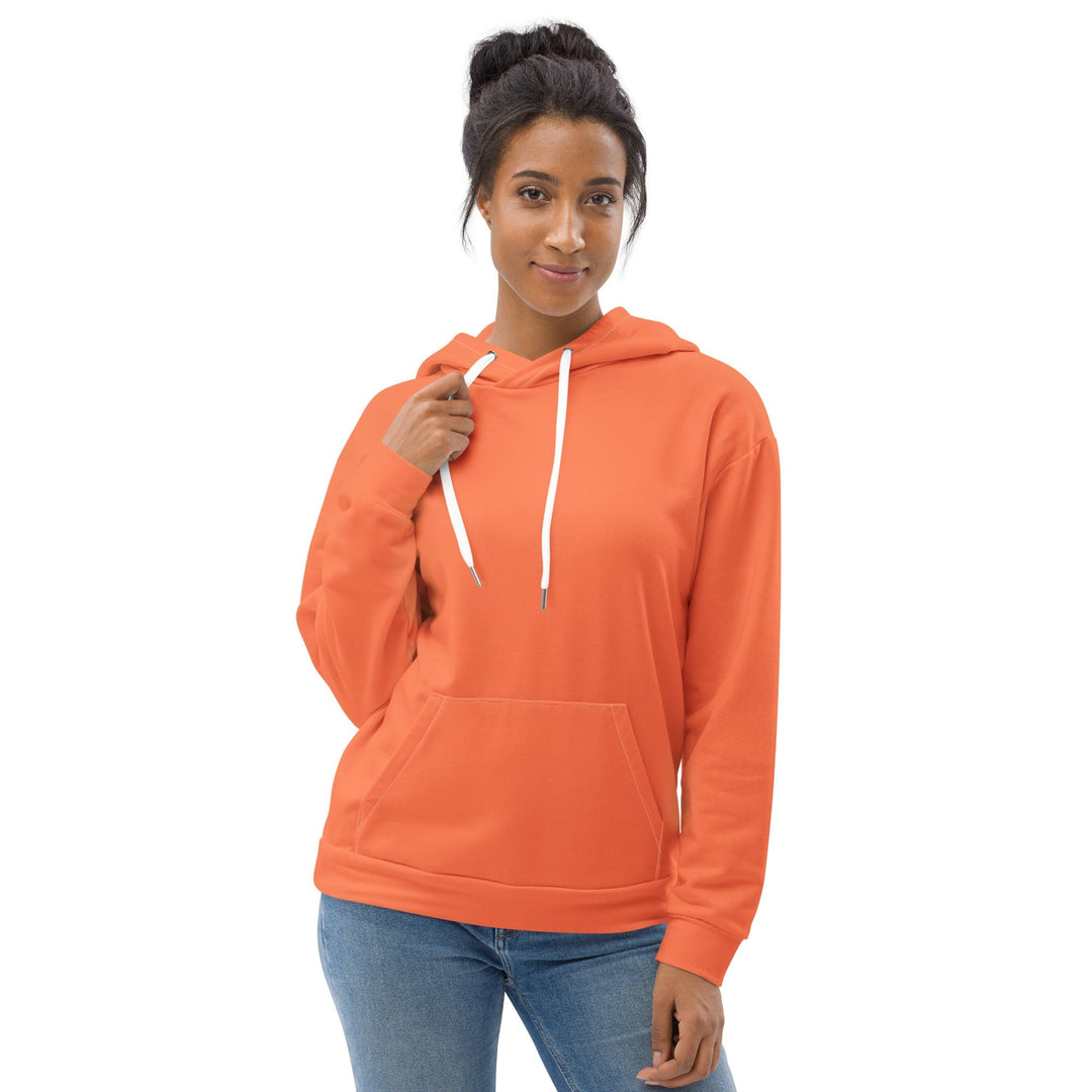 Womens Graphic Hoodie Coral Orange Red