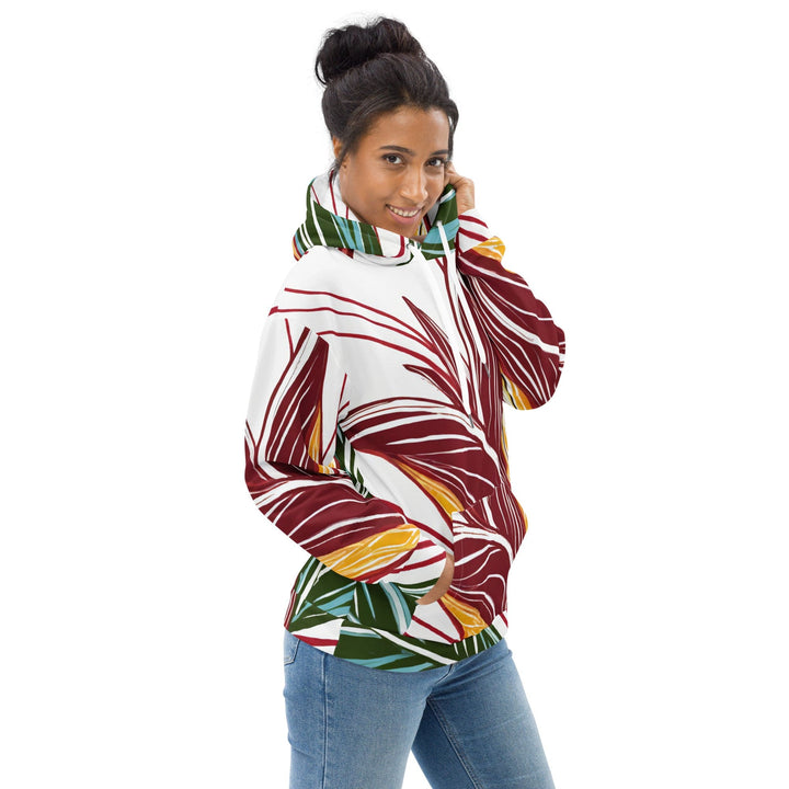 Womens Graphic Hoodie Colorful Floral Lines