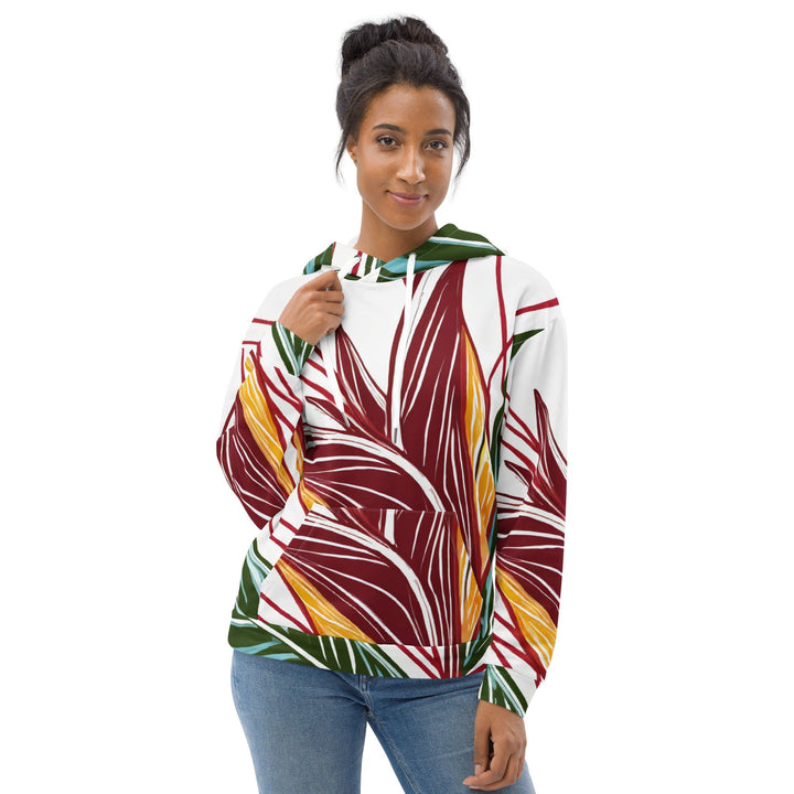 Womens Graphic Hoodie Colorful Floral Lines