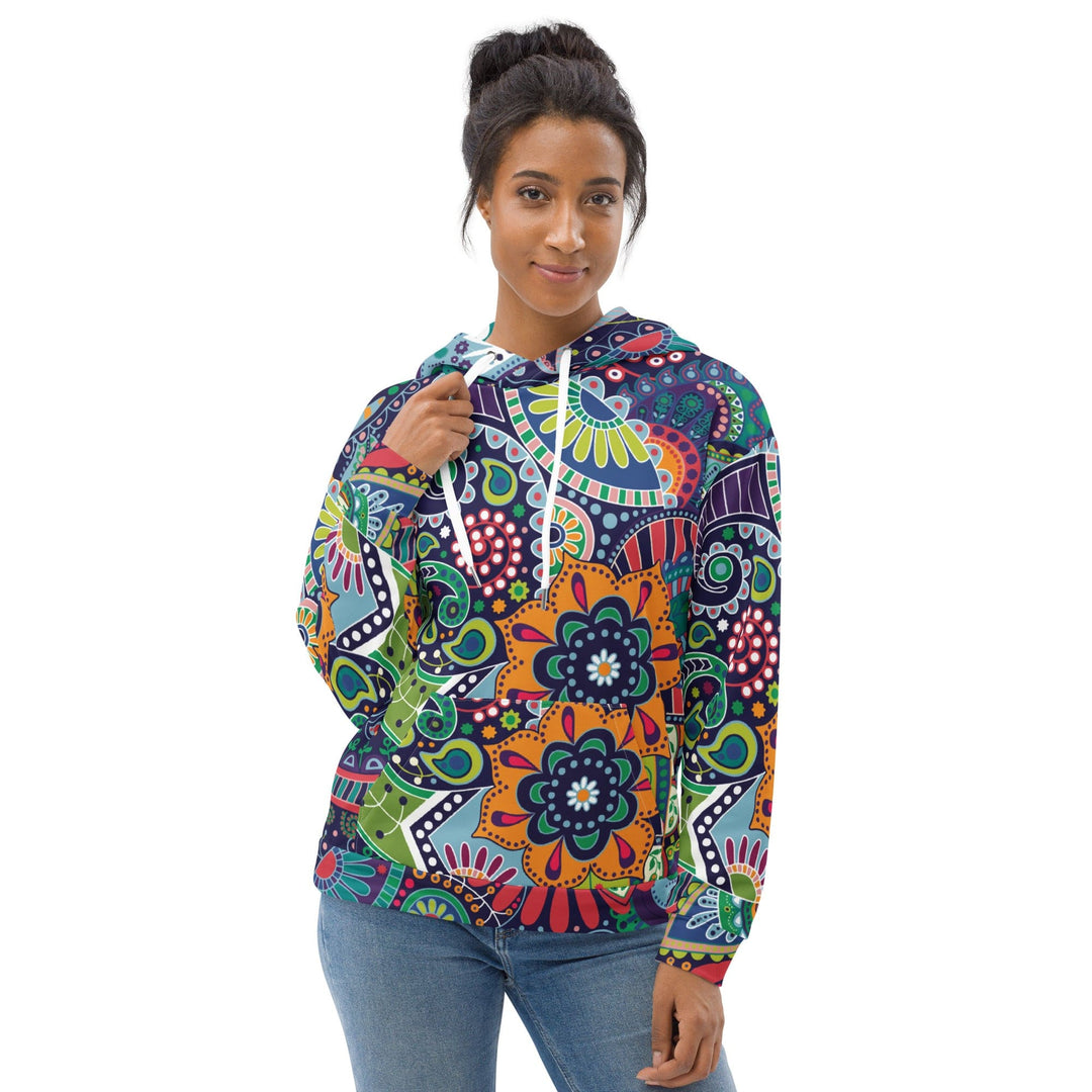 Womens Graphic Hoodie Floral Paisley 22523