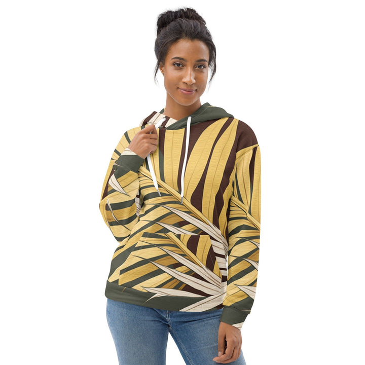 Womens Graphic Hoodie Palm Tree Leaves Pattern