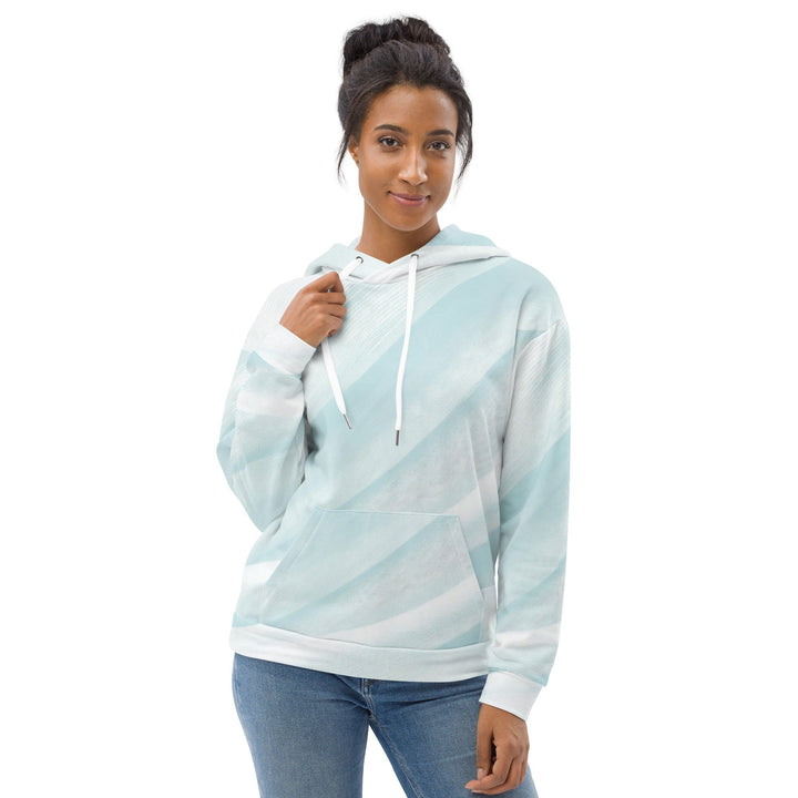 Womens Graphic Hoodie Pastel Blue Swirl