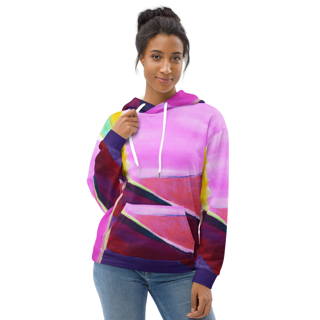 Womens Graphic Hoodie Pink and Purple Pattern