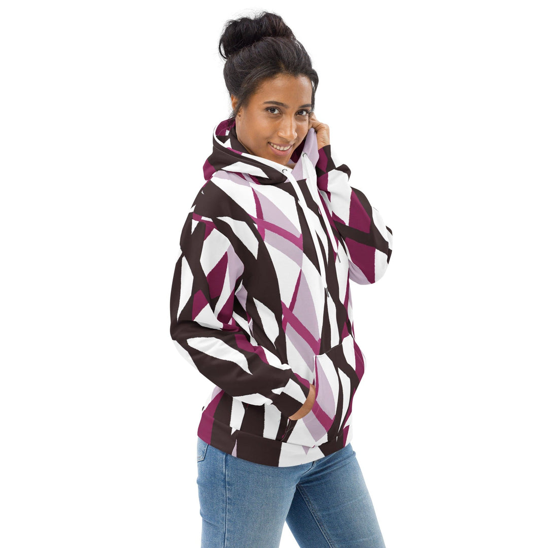 Womens Graphic Hoodie Pink Mauve Pattern 2