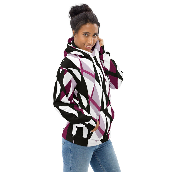 Womens Graphic Hoodie Pink Mauve Pattern
