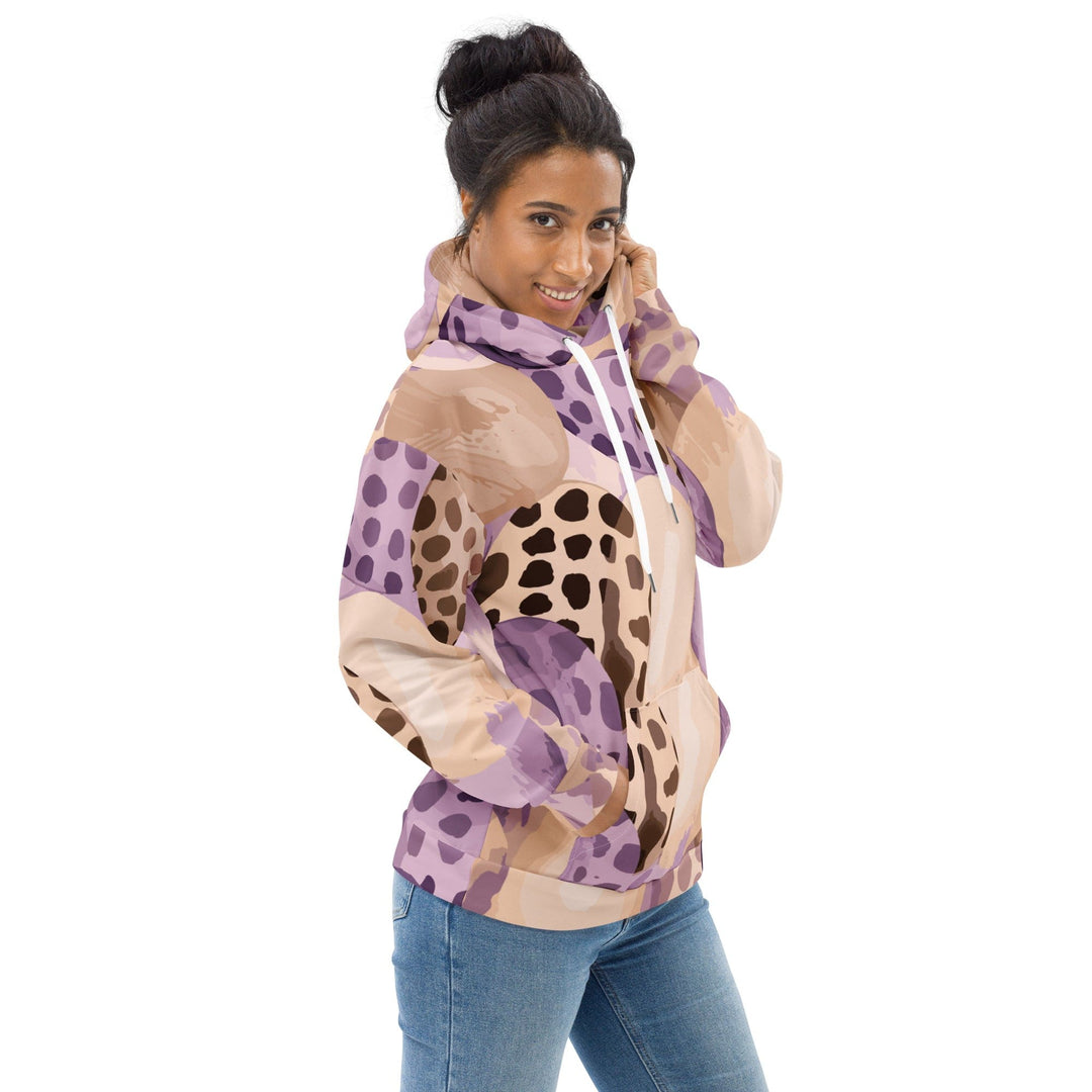 Womens Graphic Hoodie Purple Lavender Spotted Print