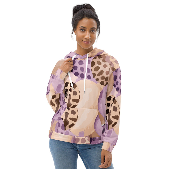 Womens Graphic Hoodie Purple Lavender Spotted Print