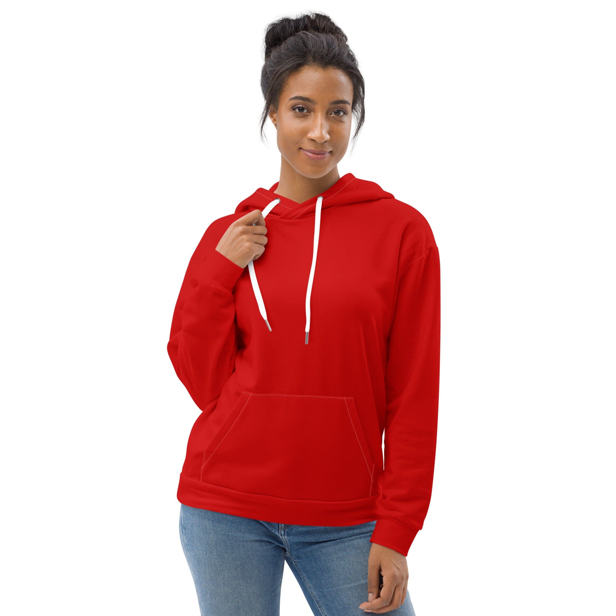 Red graphic hoodie women's sale