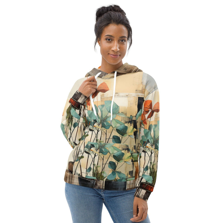 Womens Graphic Hoodie Rustic Botanical Plants