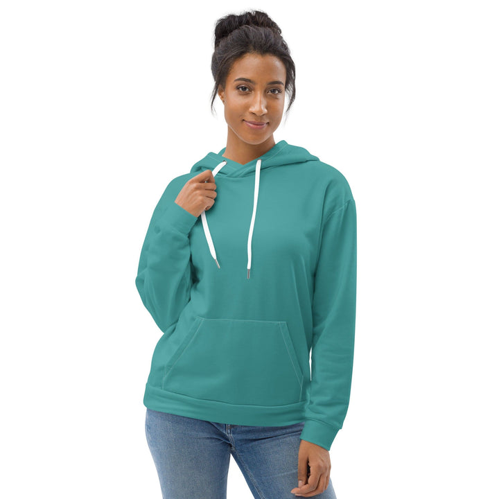 Womens Graphic Hoodie Teal Green