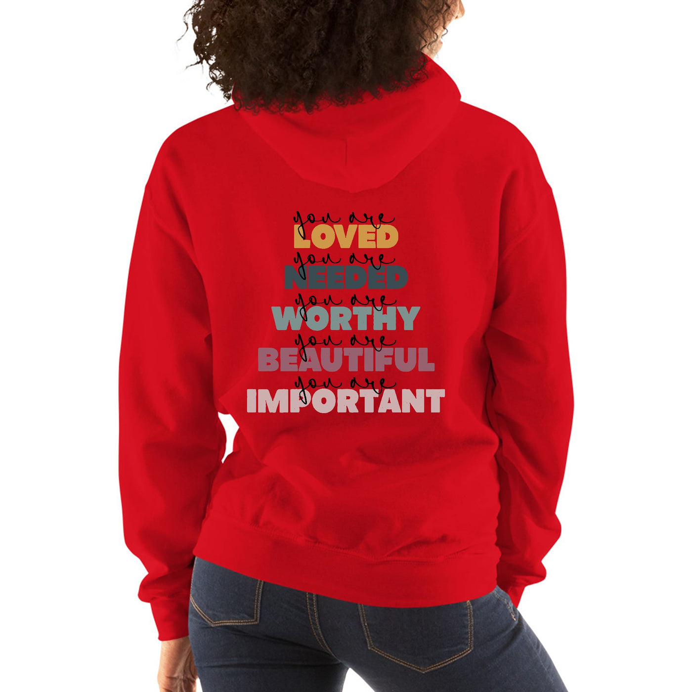 Womens Graphic Hoodie You Are Loved Inspiration Affirmation - Hoodies