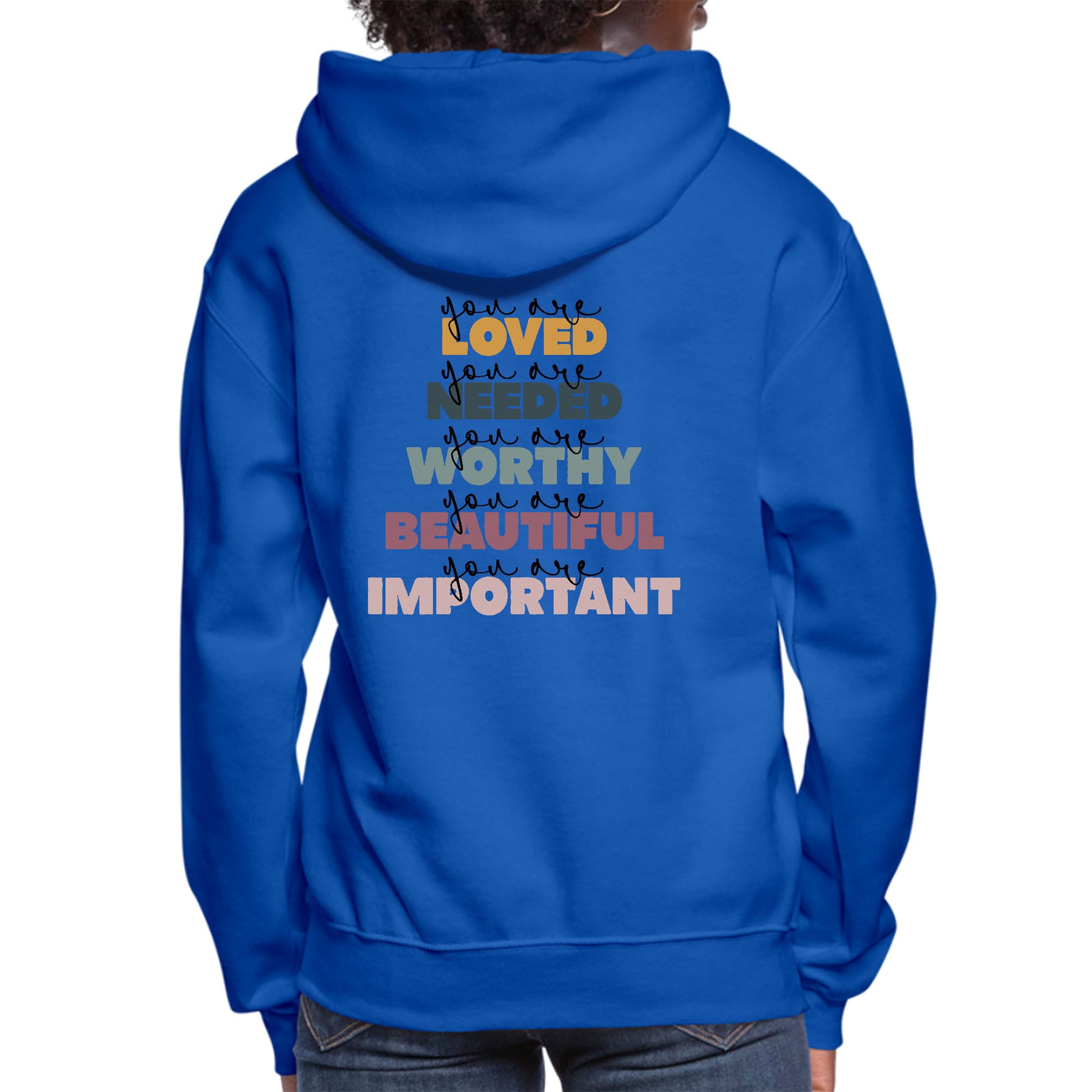 Womens Graphic Hoodie You Are Loved Inspiration Affirmation - Hoodies