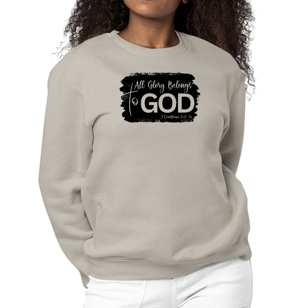 Womens Graphic Sweatshirt All Glory Belongs to God Print - Womens | Sweatshirts