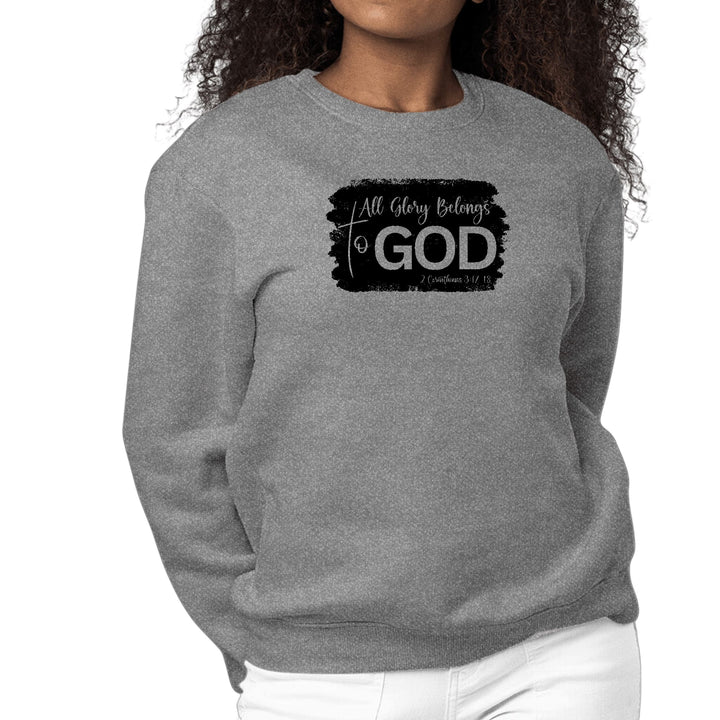 Womens Graphic Sweatshirt All Glory Belongs to God Print - Womens | Sweatshirts