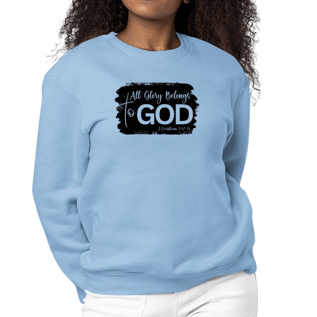 Womens Graphic Sweatshirt All Glory Belongs to God Print - Womens | Sweatshirts