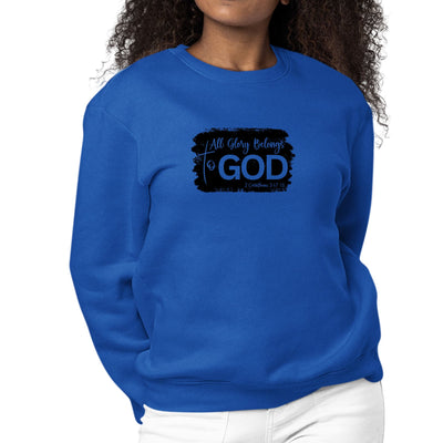 Womens Graphic Sweatshirt All Glory Belongs To God Print - Womens | Sweatshirts