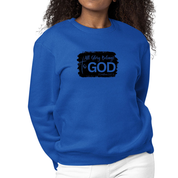 Womens Graphic Sweatshirt All Glory Belongs to God Print - Womens | Sweatshirts