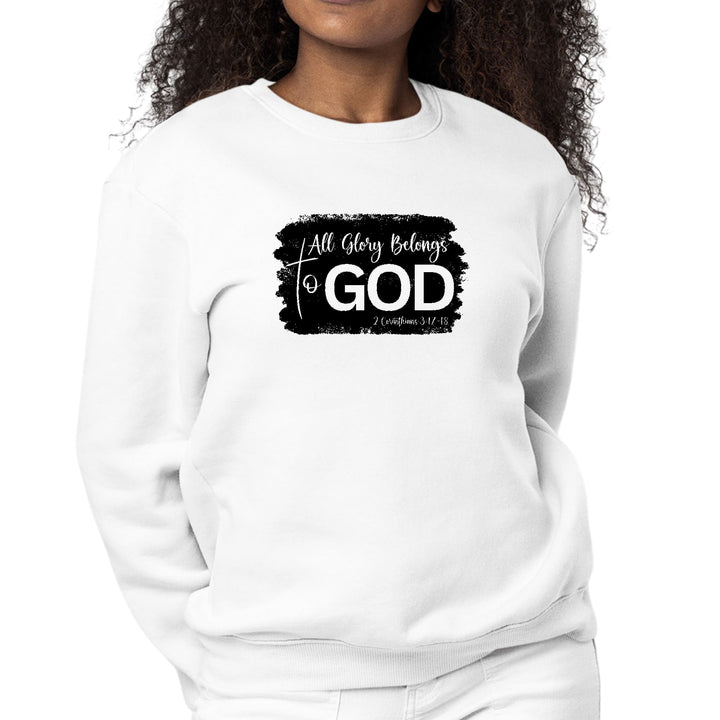 Womens Graphic Sweatshirt All Glory Belongs to God Print - Womens | Sweatshirts