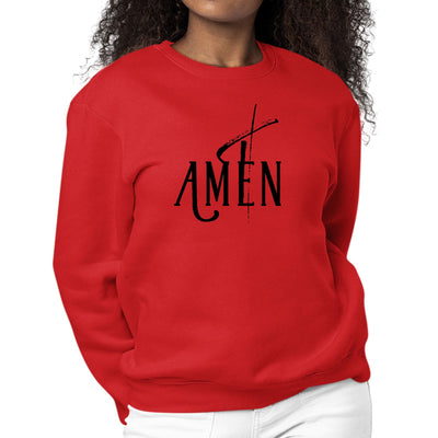 Womens Graphic Sweatshirt Amen Black Print - Womens | Sweatshirts