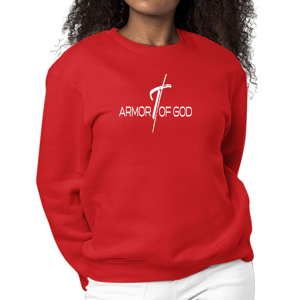 Womens Graphic Sweatshirt Armor of God Cross - Womens | Sweatshirts