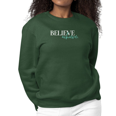 Womens Graphic Sweatshirt Believe And Achieve - Womens | Sweatshirts