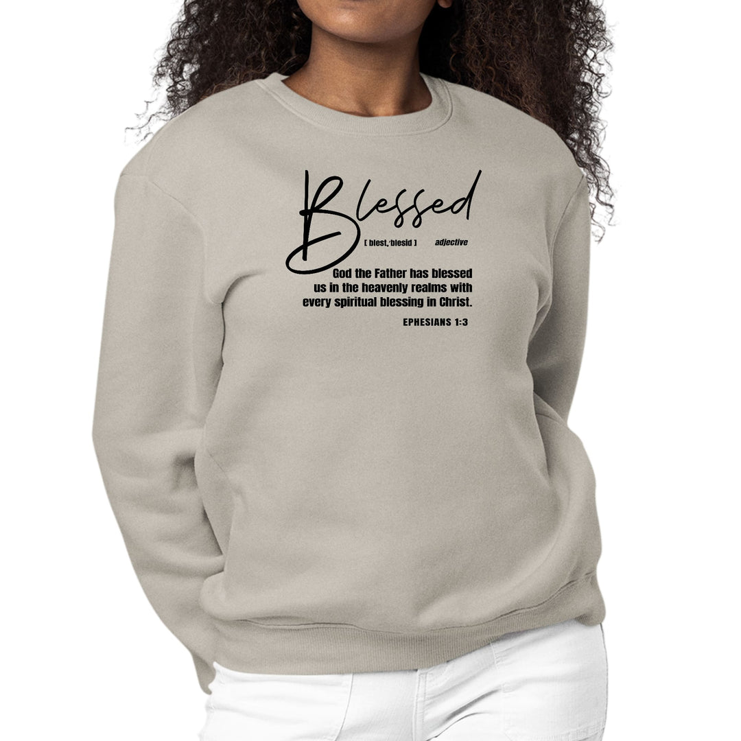 Womens Graphic Sweatshirt Blessed in Christ - Womens | Sweatshirts