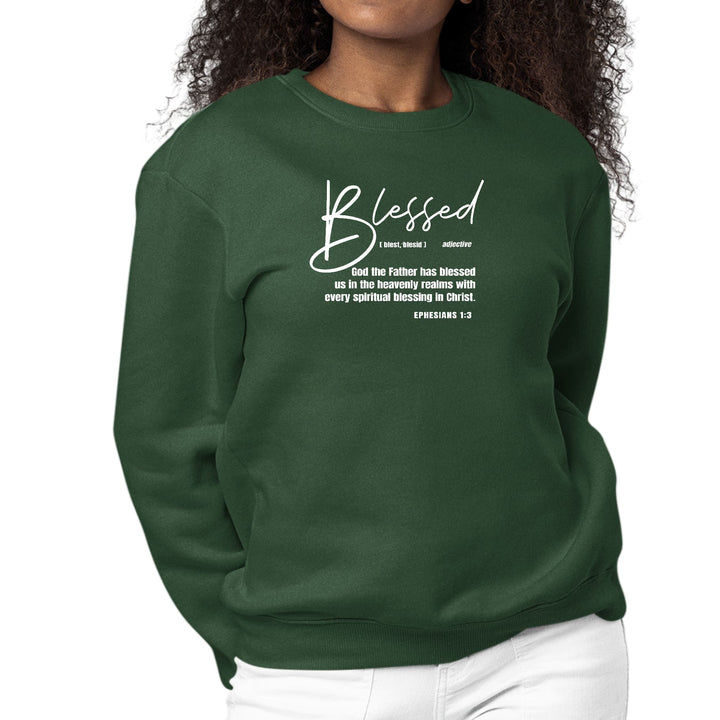 Womens Graphic Sweatshirt Blessed in Christ - Womens | Sweatshirts