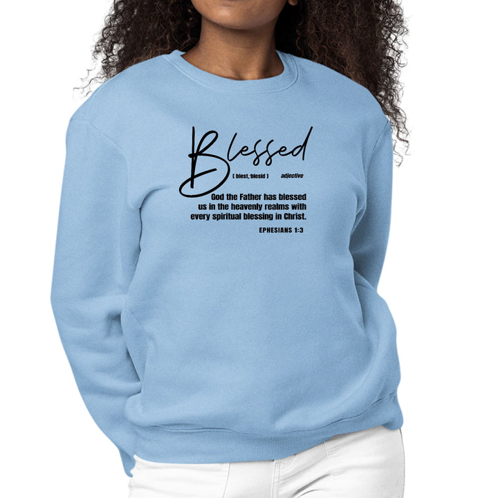 Womens Graphic Sweatshirt Blessed in Christ - Womens | Sweatshirts