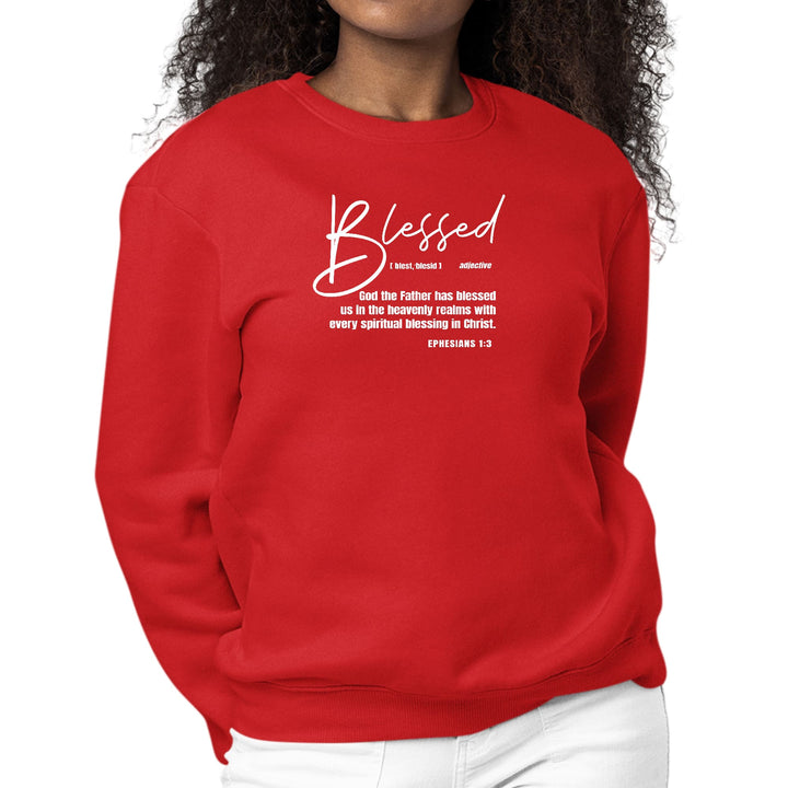 Womens Graphic Sweatshirt Blessed in Christ - Womens | Sweatshirts