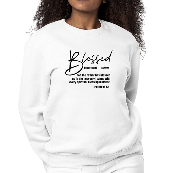 Womens Graphic Sweatshirt Blessed in Christ - Womens | Sweatshirts