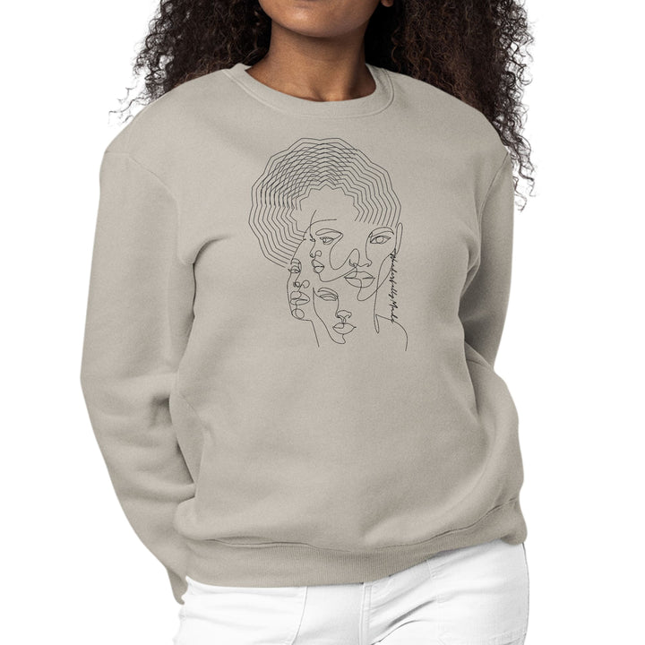 Womens Graphic Sweatshirt Every Woman is Wonderfully Made Black - Womens