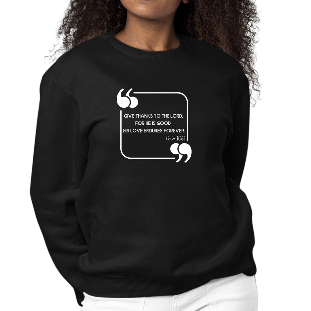 Womens Graphic Sweatshirt Give Thanks to the Lord - Womens | Sweatshirts