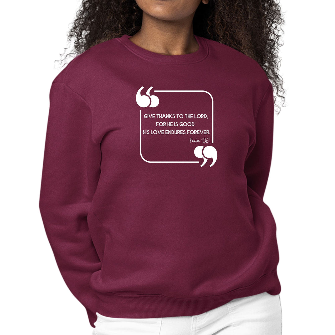 Womens Graphic Sweatshirt Give Thanks to the Lord - Womens/Sweatshirts