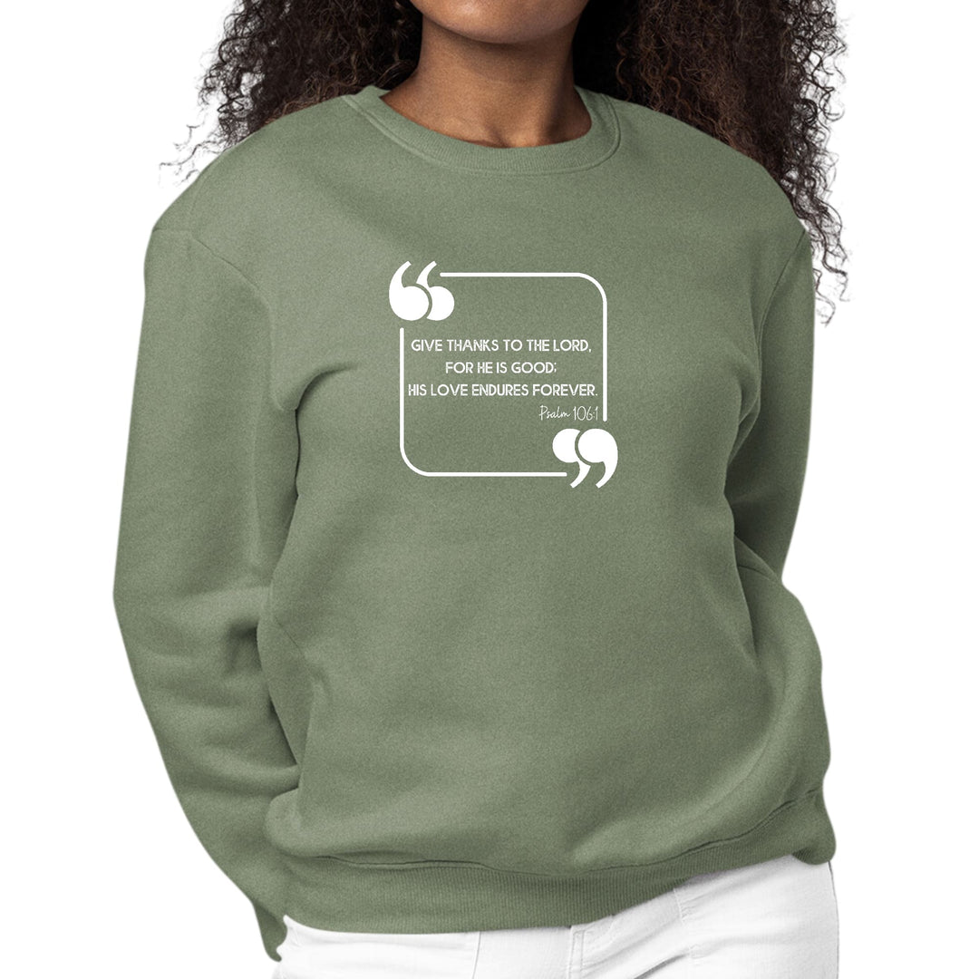 Womens Graphic Sweatshirt Give Thanks to the Lord - Womens/Sweatshirts
