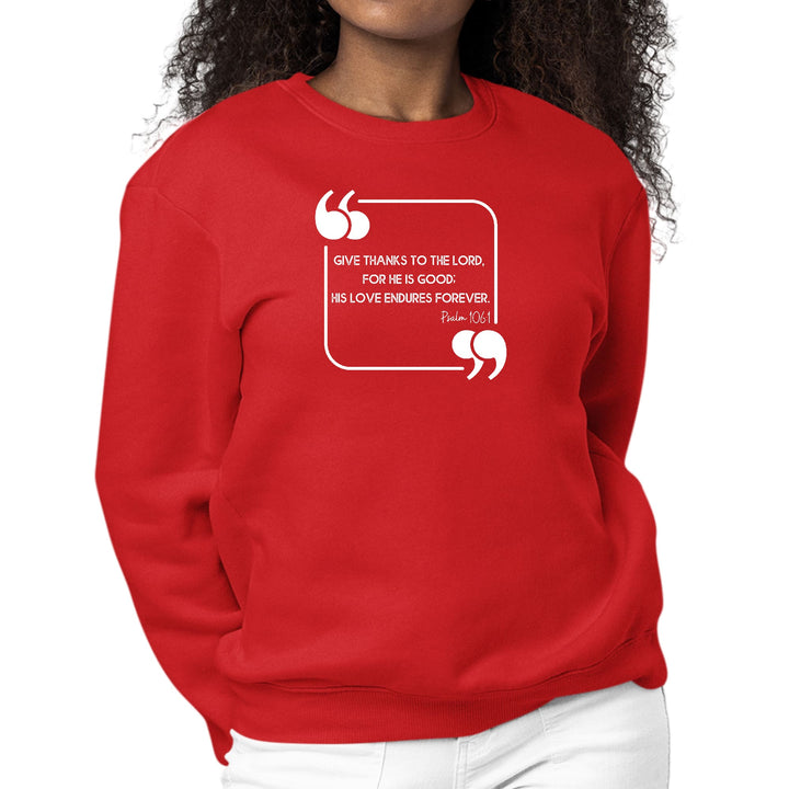 Womens Graphic Sweatshirt Give Thanks to the Lord - Womens/Sweatshirts