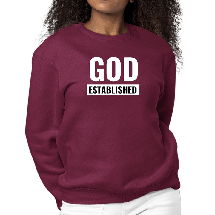 Womens Graphic Sweatshirt God Established - Womens | Sweatshirts