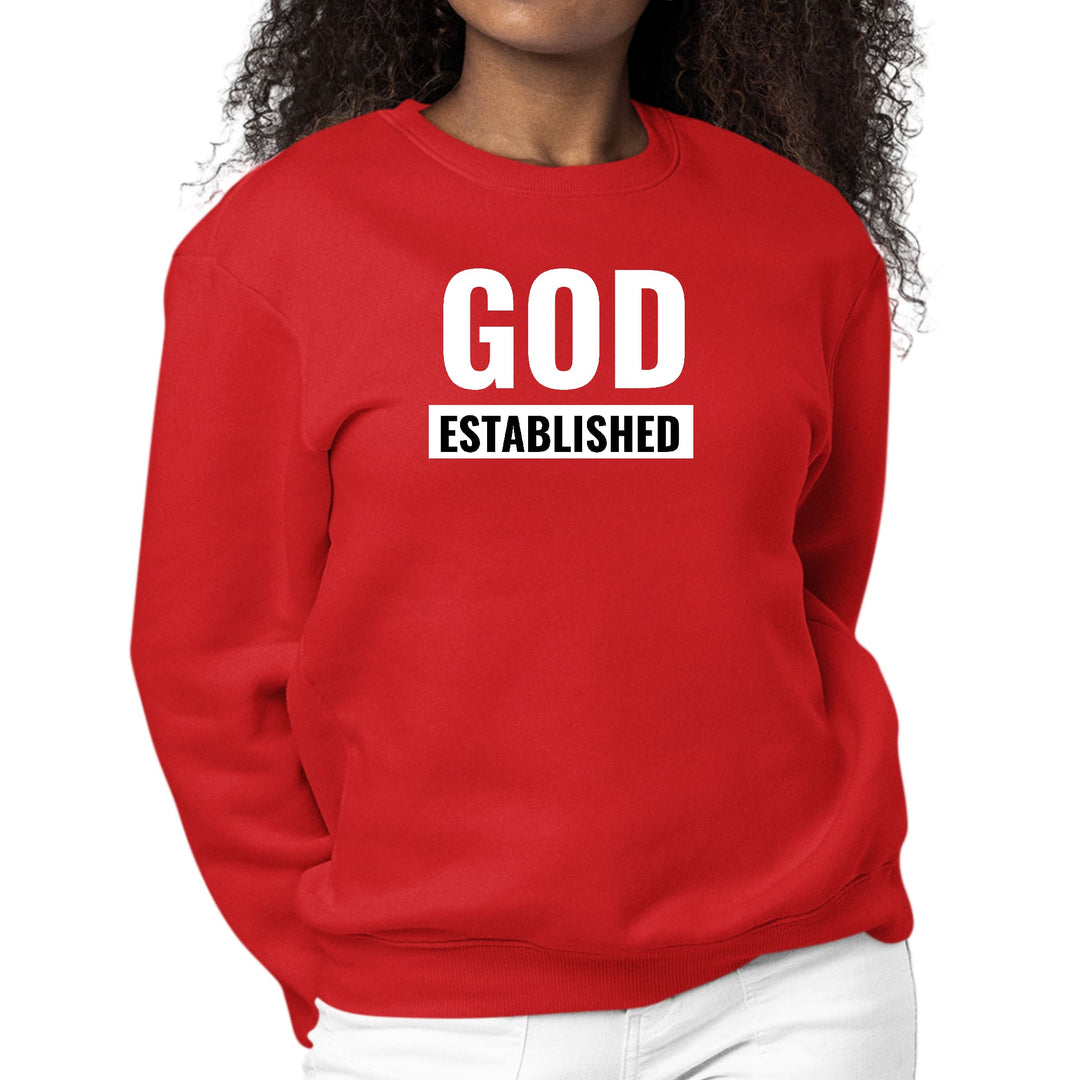 Womens Graphic Sweatshirt God Established - Womens | Sweatshirts