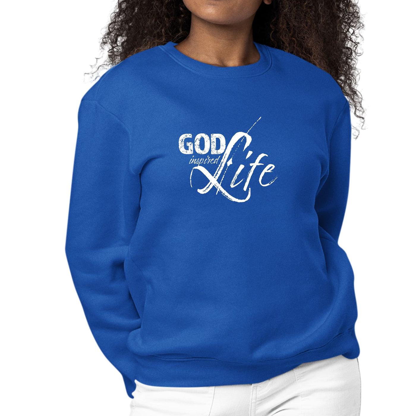 Womens Graphic Sweatshirt God Inspired Life - Womens | Sweatshirts