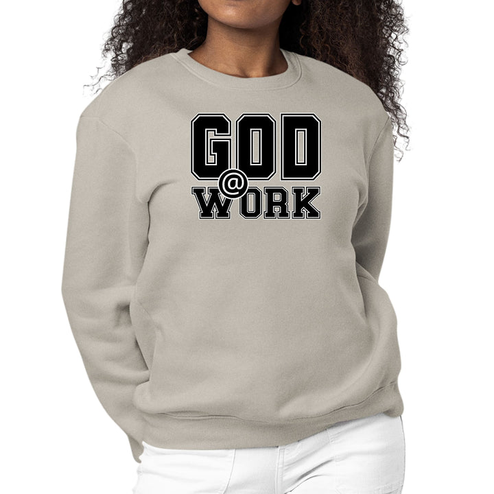 Womens Graphic Sweatshirt God @ Work Print - Womens | Sweatshirts