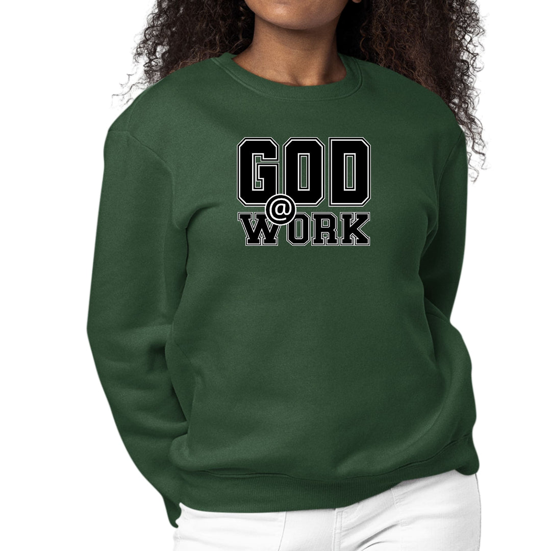 Womens Graphic Sweatshirt God @ Work Print - Womens | Sweatshirts