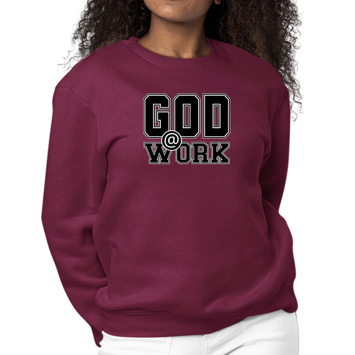 Womens Graphic Sweatshirt God @ Work Print - Womens | Sweatshirts