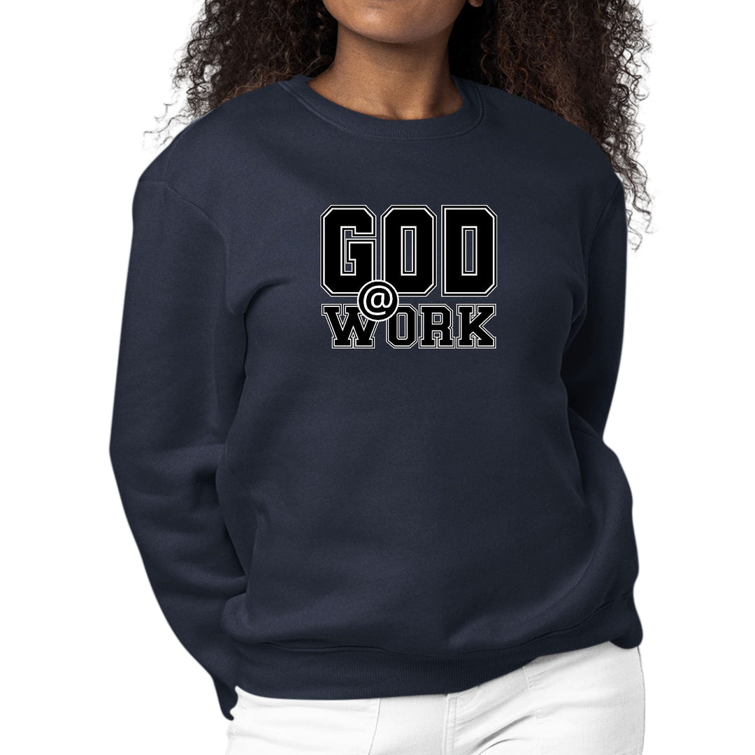 Womens Graphic Sweatshirt God @ Work Print - Womens | Sweatshirts