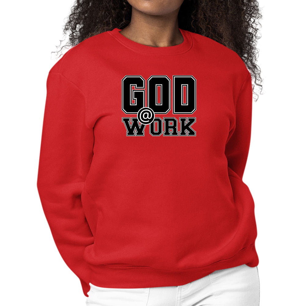 Womens Graphic Sweatshirt God @ Work Print - Womens | Sweatshirts