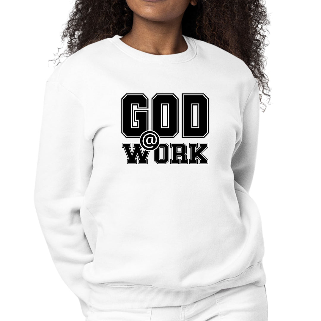 Womens Graphic Sweatshirt God @ Work Print - Womens | Sweatshirts