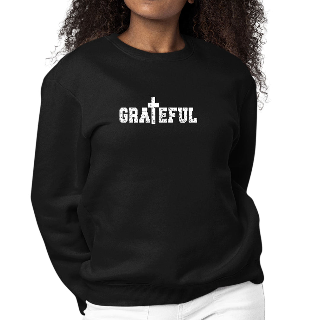 Womens Graphic Sweatshirt Grateful Print - Womens | Sweatshirts