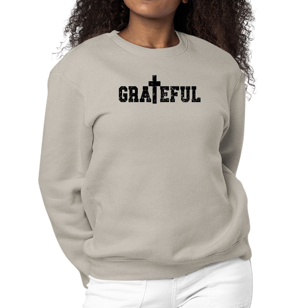 Womens Graphic Sweatshirt Grateful Print - Womens | Sweatshirts